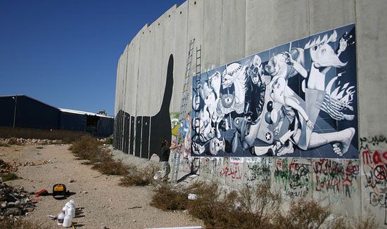 Gernika na zidu u Palestini, foto: Flickr