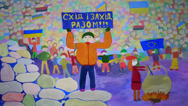 „Istok i zapad zajedno“, FB post demonstranta sa Evromajdana 