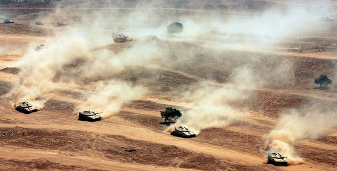 Israli Tanks in Golan height http://bit.ly/1qPUgo8