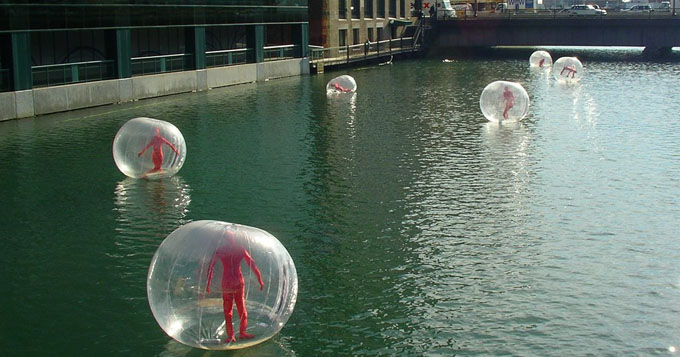 Pod People Walk on Water art installation 2007 by Bits-n-Pieces from Panoramio http://bit.ly/Vyw7bH
