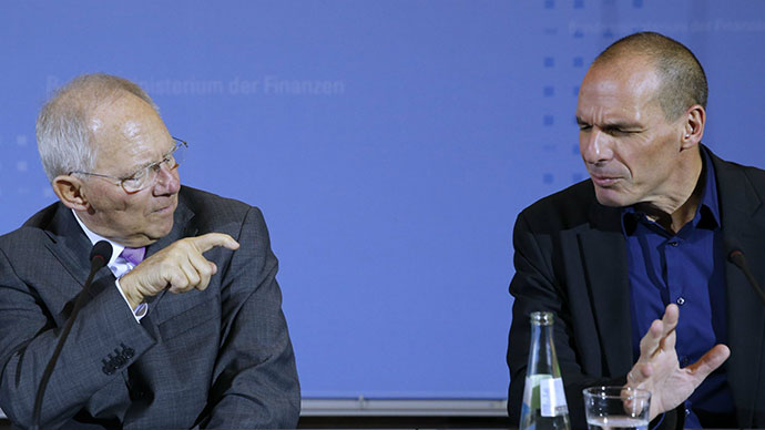 Quartz, nemački i grčki ministar finansija: Wolfgang Schäuble i Yanis Varoufakis, Reuters/Fabrizio Bensch
