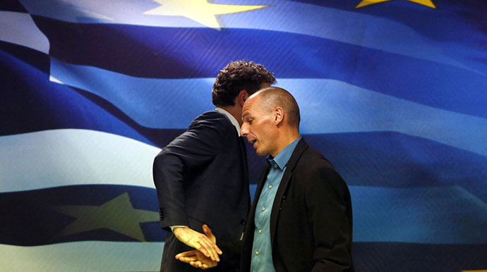 Yanis Varoufakis and Jeroen Dijsselbloem, The Telegraph, photo: Reuters