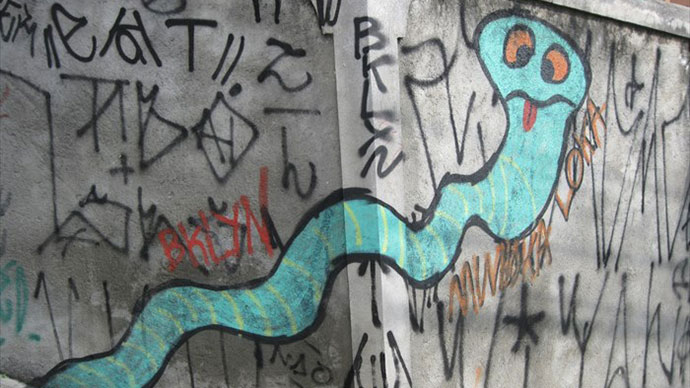 Snake graffiti, Sao Paolo, Brazil