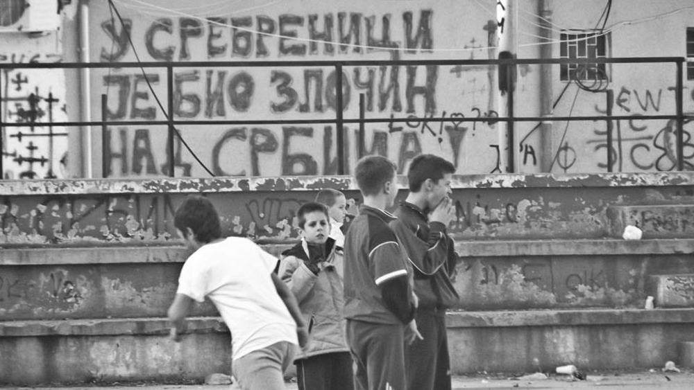 User’s photos, Tijana Mirković, graffiti in North Mitrovica, Kosovo: "In Srebrenica, there was a crime against Serbs"