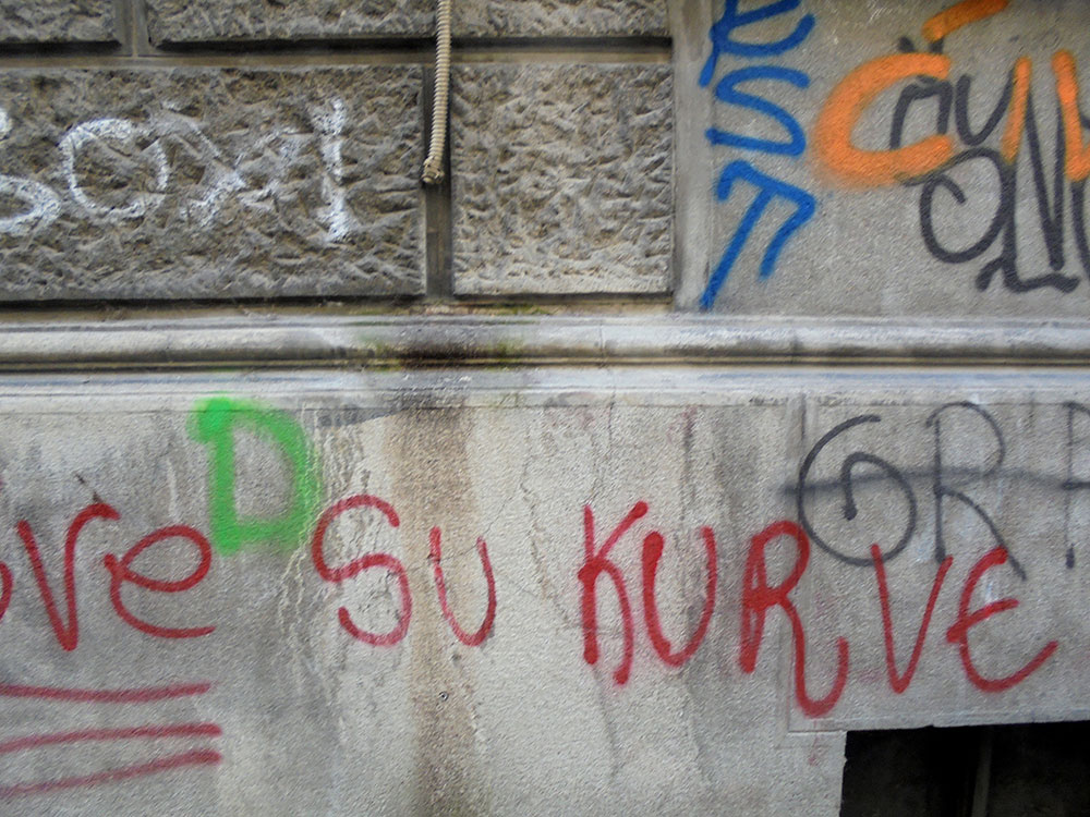 They are all whores, Belgrade graffiti, photo: Slavica Miletić
