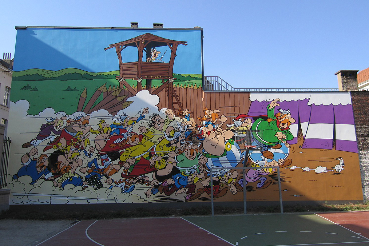 Asterix, mural u Briselu, foto: Christian Koehn (fragwürdig), GFDL