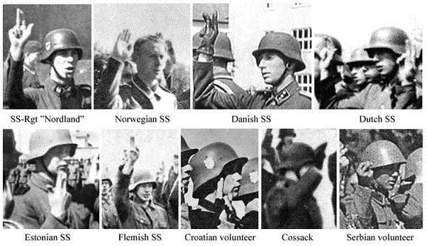 Pregled prisega raznih nacističkih formacija tokom 2. Svjetskog rata