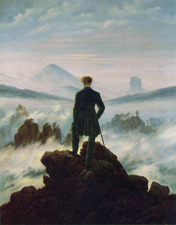 Friedrich Caspar David, Wanderer Above the Sea of Fog, 1818.