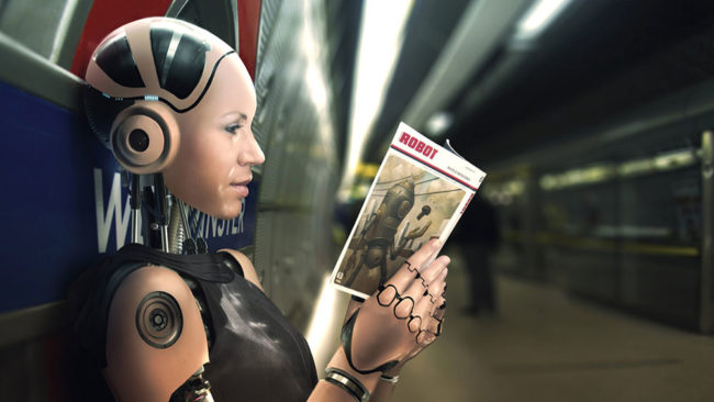 Do-androids-read-robot-book