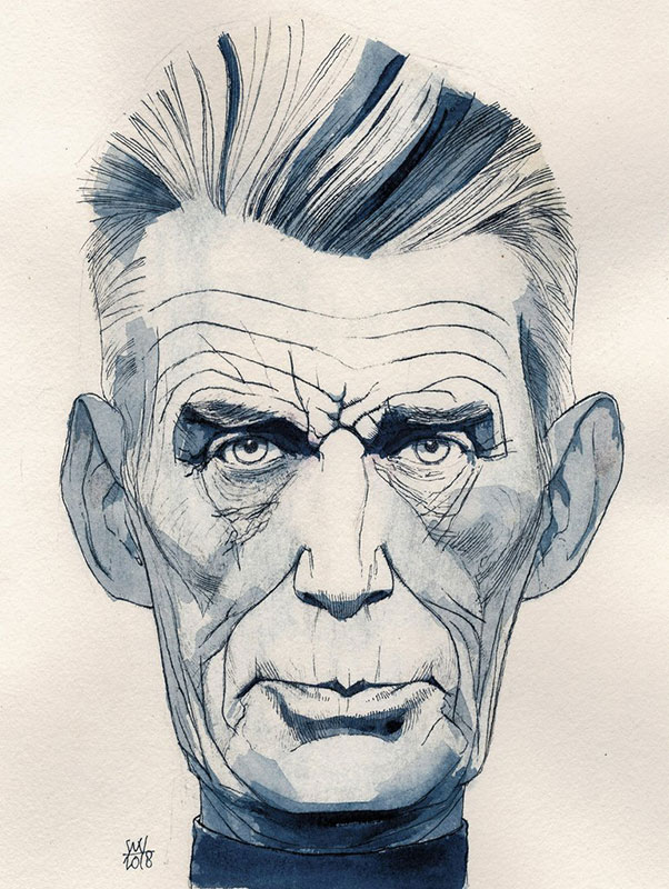 Samuel Beckett, crtež: Siegfried Woldhek