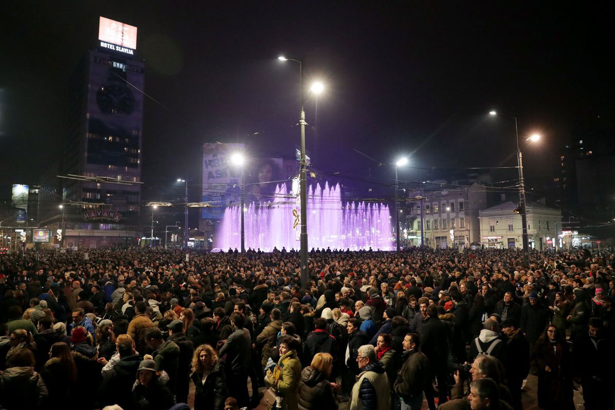 Protesti u Beogradu, Slavija