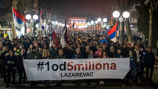 protest #1od5miliona u Lazarevcu