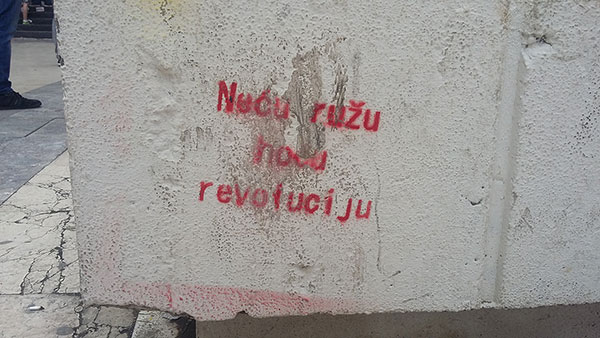 Grafit Neću ružu, hoću revoluciju