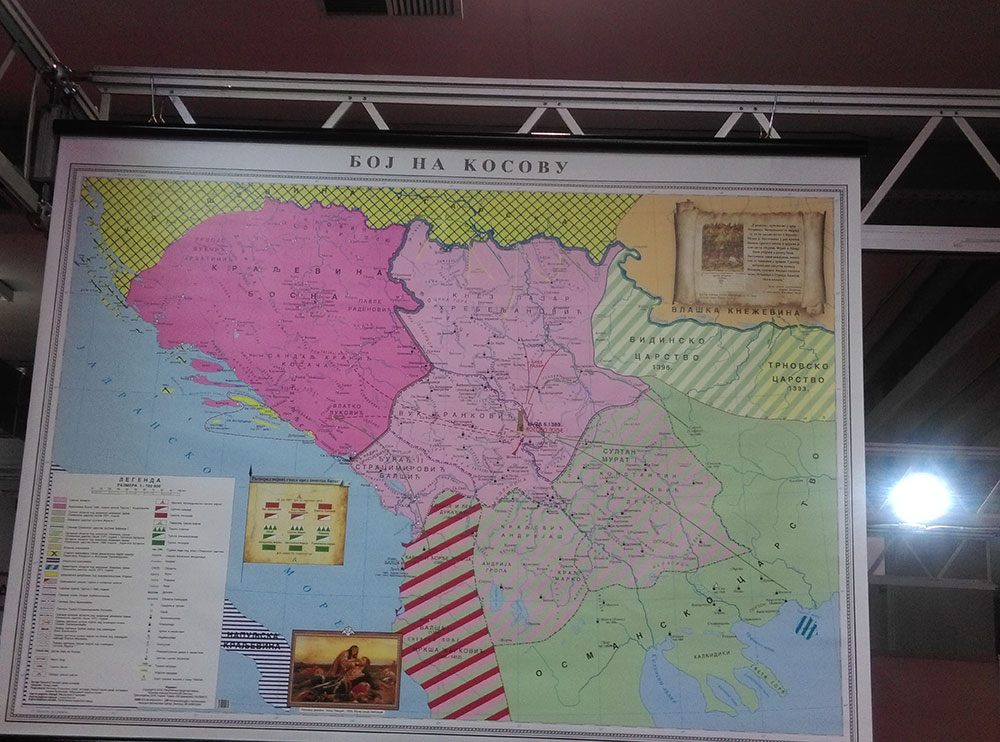 Istorijska karta Boj na Kosovu (1389)
