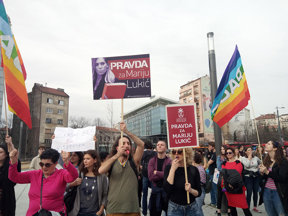 Transparenti: Pravda za Mariju Lukić, Beograd, 8. mart 2019.