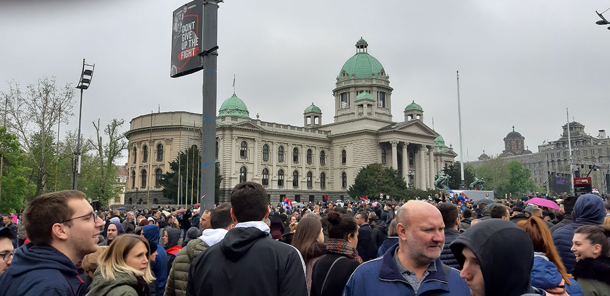 Don't give up the fight, protesti u Beogradu 13.4.2019.