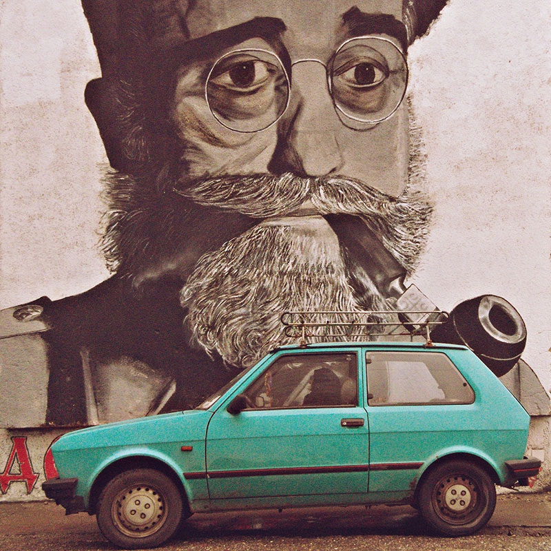 Mural sa likom Draže Mihailović