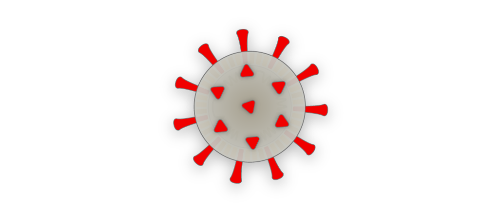 Slika 1. Shematski prikaz SARS-CoV-2; proteinske „bodlje“, odnosno hvataljke, izlaze iz membrane građene od lipida i proteina.