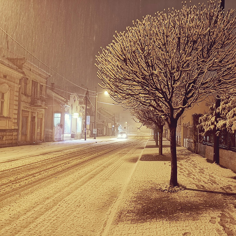 ulica pod snegom