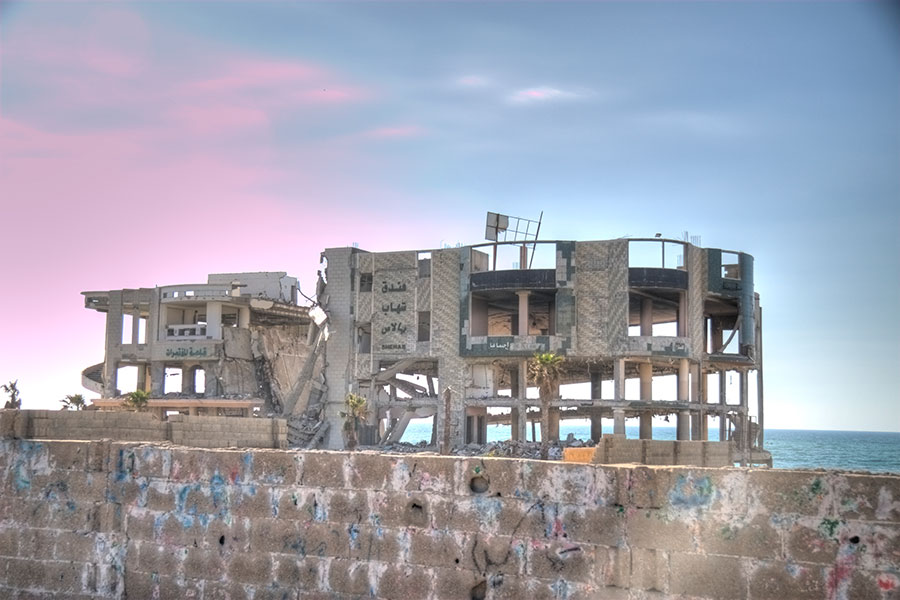 Uništena zgrada u Gazi