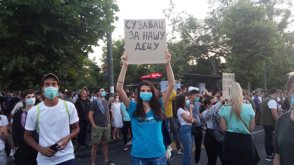 Protesti u Beogradu, juli 2020, foto: Peščanik