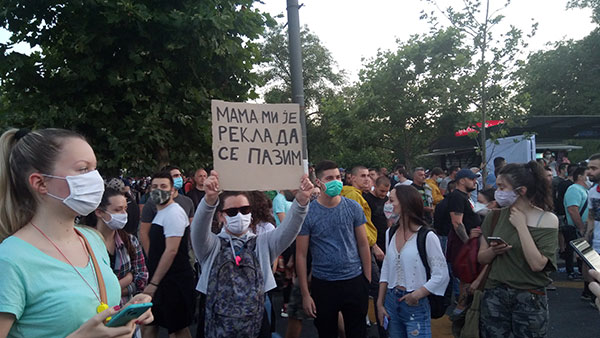 Protesti u Beogradu, juli 2020, foto: Peščanik