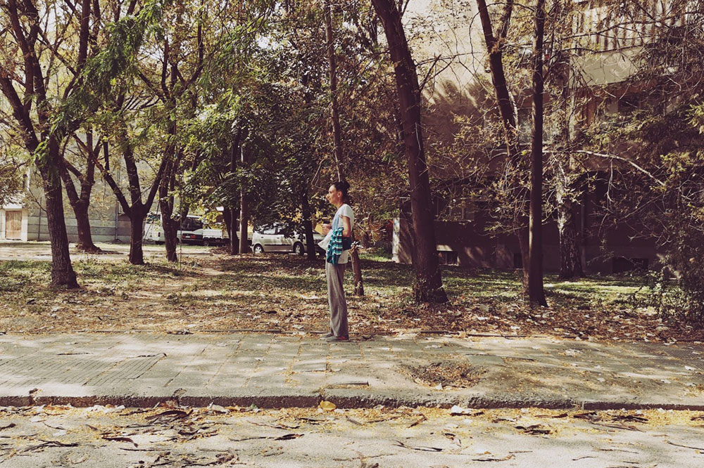 žena u parku