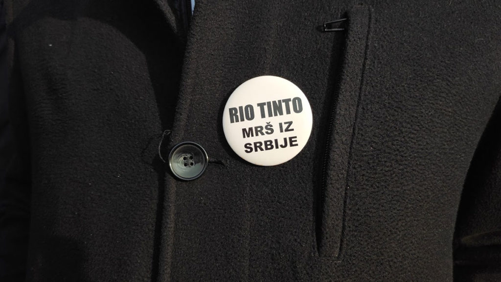 Bedž: Rio Tinto marš iz Srbije
