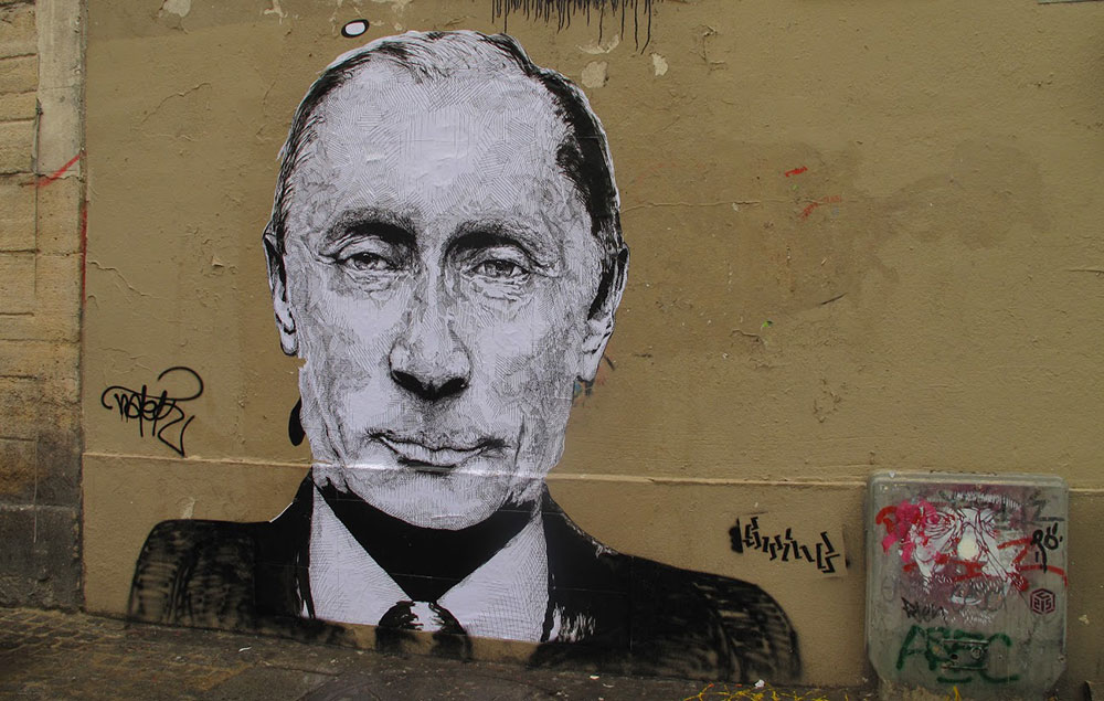 Putinov mural na zidu, Pariz