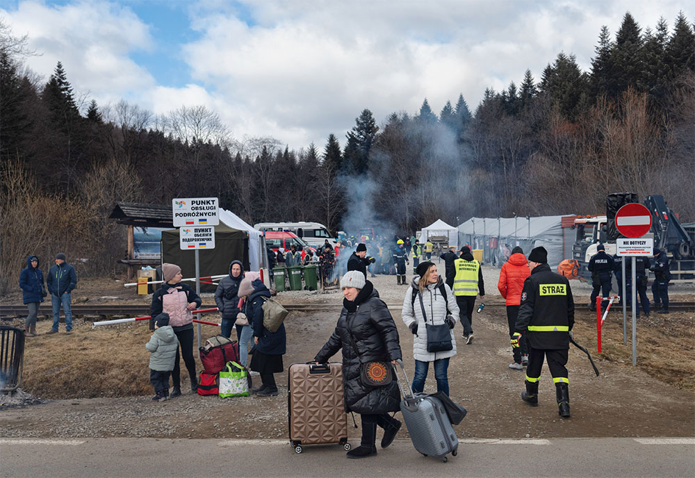 The Polish/Ukrainian border at Krościenko, March 8, 2022, photo: Maciek Nabrdalik, The New York Times/Contrasto