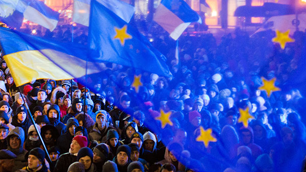 Euromajdan, Kijev 2013, foto: Evgeny Feldman/Wikimedia Commons