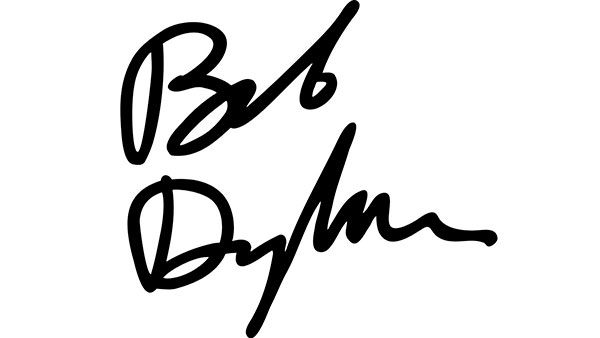 Potpis Boba Dylana, izvor: Bob Dylan/Rock & Roll Hall of Fame/Wikimedia Commons