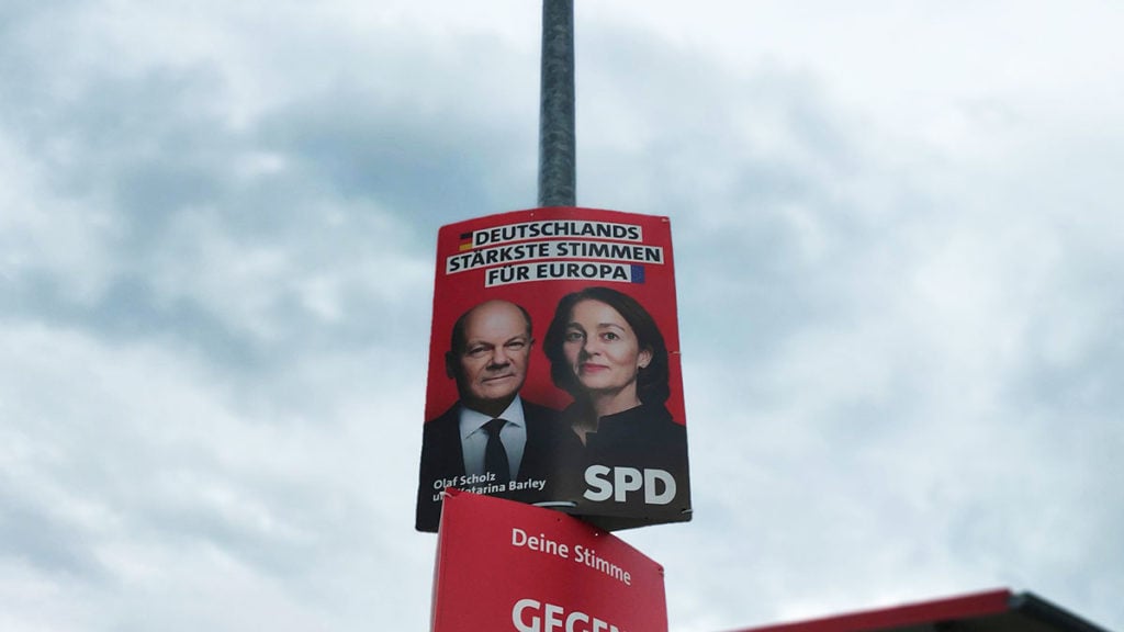 Foto: Peščanik Predizborni plakat Socijaldemokratske partije Nemačke, foto: Peščanik